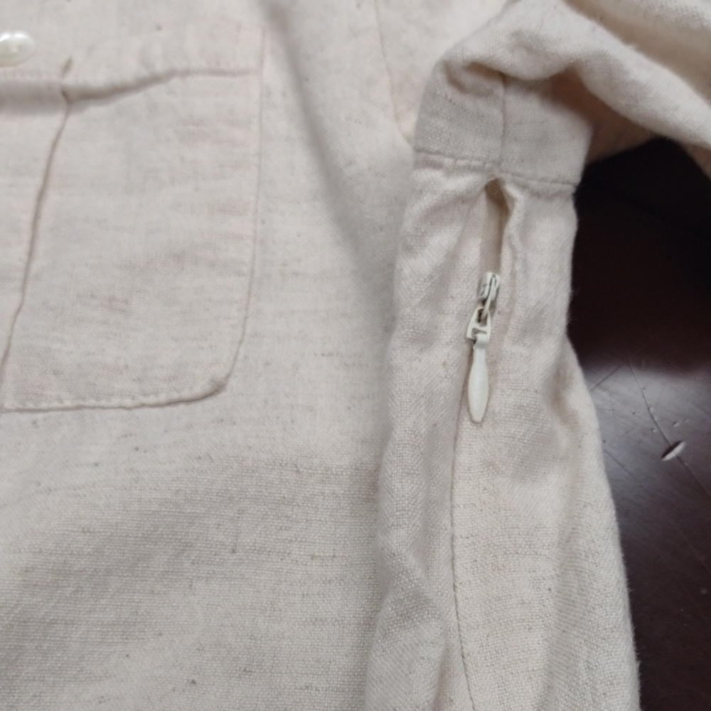 B.Boutique by Evergreen,Cream Cuffed Sleeve TunicTop with Tie Front Beach Vacati - Picture 11 of 16